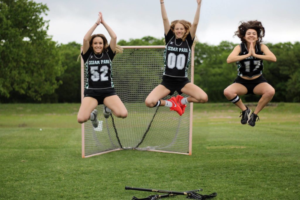2017 Captains jump for joy.  - CPHS Girls Lax